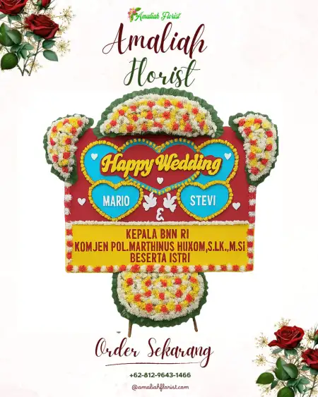 Papan Bunga Pernikahan Bandengan